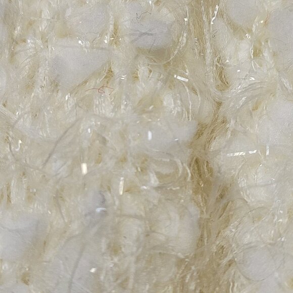 Sparkly White Faux Fur Open Front Knit Cardigan Sweater Size S and Size L - Picture 5 of 14